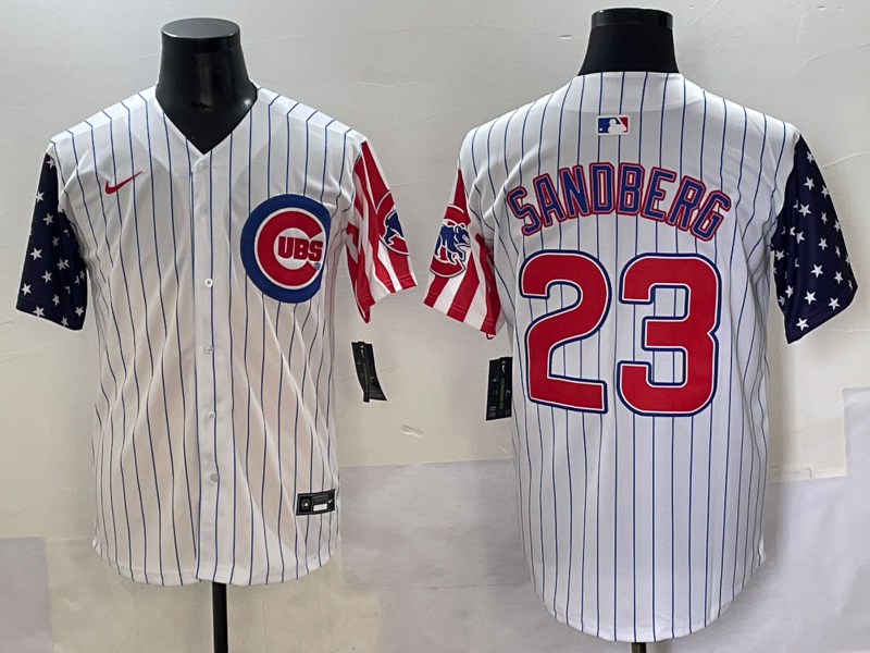 Men's Chicago Cubs Ryne Sandberg #23 White Limited Jersey
